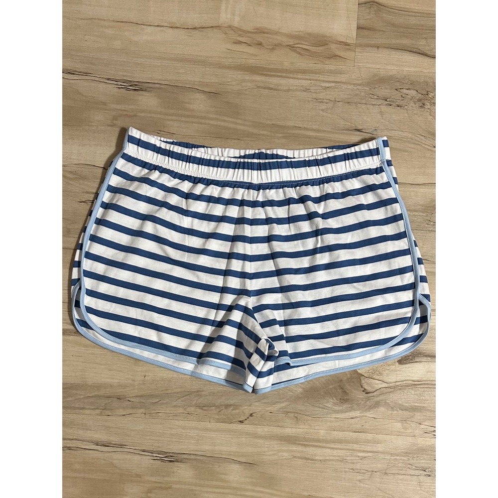 Lake Pajamas Pima Striped Lounge Shorts Size Medium